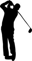 hBARSCI Golfing Vinyl Decal - 5 Inches - for Cars, Trucks, Windows, Laptops, Tablets, Outdoor-Grade 2.5mil Thick Vinyl - Black