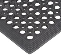 Rubber Ring Safety Mat - 3x5 FT Anti-Slip 1/2" Rubber Anti-Fatigue Drainage System