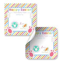 Special Delivery Easter Gift Tag Stickers, Set of 12 2.5 X 2.5 Square Labels from The Easter Bunny for Easter Gifts by AmandaCreation