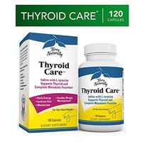 Terry Naturally Thyroid Care - Iodine + L-Tyrosine, 120 Capsules - Thyroid Support Supplement, Promotes Energy, Metabolism & Lustrous Hair - Non-GMO, Gluten-Free, Kosher - 60 Servings