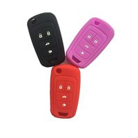 3Pcs New Purple Black Red Protect Silicone 4 Buttons Smart Remote Key Cover Bag Fob Jacket Skin Holder for Chevy Chevrolet Malibu Camaro Cruze Equinox Sonic Spark Volt