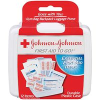 Johnson & Johnson First Aid To Go Kit (Pack of 12 Items)