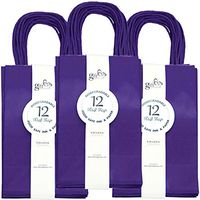 36CT Purple Color Kraft Paper Gift Bags Bulk with Handles [ Ideal for Shopping, Packaging, Retail, Party, Craft, Gifts, Wedding, Recycled, Business, Goody and Merchandise Bag] (Purple, 36CT Small)