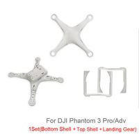 BeesClover Body Shell Top Bottom Cover Landing Gear Cover for DJI Phantom 3 Pro/Adv Drone