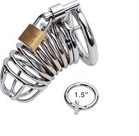 Gold-Crown Male Protective Device with Stainless Steel Ring, Male Care Tool Fitness Equipment (40mm)