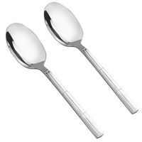 Lesbin Large Serving Spoon, 8-Piece Stainless Steel Buffet Serving Spoons