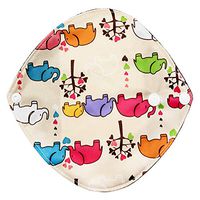 Reusable Cloth Sanitary Pads HP95 Women Washable Menstrual Pads Mama Sanitary Napkins Cloth with Charcoal Bamboo Absorbency Layer - Soft and Comfortable - 7 Inch (G)