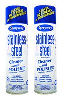 Sprayway SW841 Aerosol Stainless Steel Polish & Cleaner, 15 oz (15 oz can, Pack of 2)