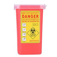 Tattoo Needle Disposal Containers - Dewin Plastic Sharps Container, Waste Box, 1L Size (Color : Red)