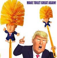 KOOYUTA onald Trump Hand Made Toilet Bowl Brush Make Toilet Great Again Funny Gag Gift (Yellow) (2 PCS)