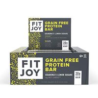 FitJoy Protein Bars, Grandma's Lemon Square, Gluten Free, Grain Free, Low Carb, 2.11 Ounce, 12 Pack