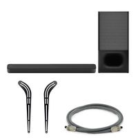 Sony HTS350 2.1-Channel Soundbar with Powerful Wireless Bluetooth Subwoofer with Soundbar Brackets and Premium S/PDIF (Toslink) Digital Optical Audio Cable Bundle