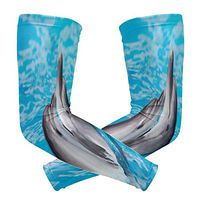 ZZKKO Dolphin Cooling Arm Sleeves Cover Uv Sun Protection for Men Women Running Golf Cycling Arm Warmer Sleeves 1 Pair