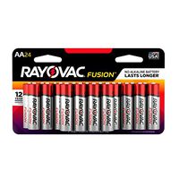 RAYOVAC AA 24-Pack FUSION Premium Alkaline Batteries, 815-24LTFUSK