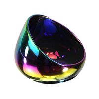 Smart Living 12011039 Black Iridescent Boom Bowl, White