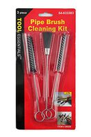 ToolEssentials 3 Piece Pipe & Drain Cleaning Brush Kit for Different Pipe Fitting Sizes - Wholesale Case Of 36