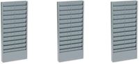 Buddy Products Adjustable Job Ticket Rack, Steel, 11 to 22 Pockets, 7.125 Inch Pocket Height, 6.25 to 12.75 Inch Pocket Width, Gray, (0801-1) (Pack of 3)