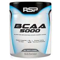 RSP BCAA 5000 (60 Serv), Premium BCAA Powder for Post Workout Muscle Recovery, Endurance & Energy, 5g of Branched Chain Amino Acids (Unflavored) * Mix with Fruit Juice or Flavored Pre or Post Workout