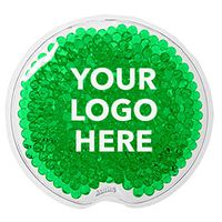 #9467 Small Round Gel Beads Hot/Cold Pack - 50 Qty - $1.25 EA - Promotional Product/Custom/Your Logo/Low Minimums, Green