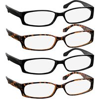 Reading Glasses 2.75 2 Black 2 Tortoise F503 (4 Pack)