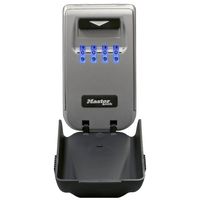 Master Lock 5425D Set Your Own Combination Wall Mount Lock Box with Light Up Dials, 6 Key Capacity