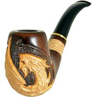 Carved tobacco smoking pipe *Dragon* (Cooling filter) | pipes - 6.1'' (15,5cm)