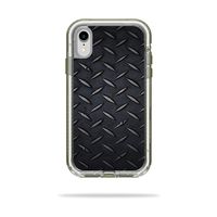 MightySkins Skin Compatible with LifeProof Next iPhone XR Case - Black Diamond Plate | Protective, Durable, and Unique Vinyl Decal wrap Cover | Easy to Apply, Remove | Made in The USA