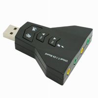 Yevison Premium Quality USB External Stereo Sound Adapter Virtual 7.1 Channel Double Microphone Headset Port Audio