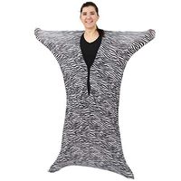Fun and Function Space Explorer Suit with Stretch Spandex Fabric for Sensory-Seeking Kids, Teens and Adults with ADHD, Sensory Integration Disorder or Autism - Size Large 56"L x 28"W Zebra Print