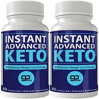 Instant Advanced Keto 2 Bottle Pack Natural Pure Ketones BHB Ketogenic Weight Loss Pills 60 Capsules 800 MG GO BHB Salts to Help Your Body Enter Ketosis More Quickly
