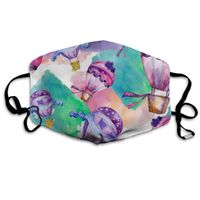 Colorful Sweet Summer Hot Air Balloon Cool Mouth Mask Earloop Face Masks Face Mask Mouth Girl Dust Mask Washable And Reusable With Adjustable Ear Loops