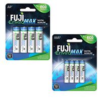 Fuji EnviroMAX Super Digital Alkaline Eco Friendly Batteries (Pack of 24, Set: 12AA + 12AAA)