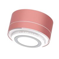 S4Life Pink Mini Bluetooth Speaker Portable Wireless,with Handfree,Light,Aux Line Input,Microphone,Small Size (2.8in),for Girls Kid Room Rose Gold