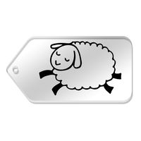 Azeeda 10 x Large 'Jumping Sheep' Clear Gift Tags (TG00059280)