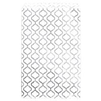 200 pcs Shimmering Silver Trellis Pattern Paper Merchandise Gift Bags Shopping Sales Tote Bags 6"x9" - Caddy Bay Collection