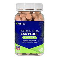 Rite Aid Ultra Soft Foam Ear Plugs - 50 Ear Plugs | Disposable Ear Plugs | Ear Plugs for Sleeping