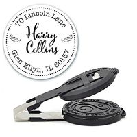 Custom Monogram Address Embosser - Personalized Round Seal - Insert Only - Style EM034