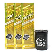 Kush Brand Hemp Wraps All Natural Lemonade Flavor 2 Wraps Per Pack (12 Packs)