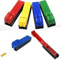 Exteren Manual Cigarette Tobacco Injector Rolling Machine Single Tube Filling Roller Maker Smoking Random Color (A)