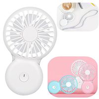 Ultra Thin Handheld Fan with Strap for Women,MeiLiio Outdoor Mini Fan Summer USB Charging Rechargeable Battery Operated Handhold Fan 2 Speed Adjustable Portable Fans for Girls Kids Children (White)