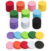 60 Pcs of 22mm Essential Oil Pads For The Idymar Aromatherapy Necklaces & Pendants | Pack of 6 X 10 Colored Aroma Diffusing Refill Pads & Tweezers For Easy Replacement | Long Lasting Scent