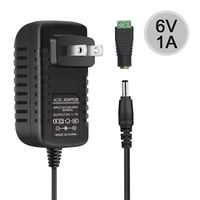 inShareplus 6V Low Voltage Power Supply, Transformer, Power Adapter, DC 6V 1A, 6 Watt Max, AC 100-240V to DC 6V, with 5.5/2.1 DC Female Barrel Connector