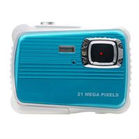 JEI-MEN Waterproof Camera for Kids Underwater Action Camera Camcorder with 12MP HD 8X Digital Zoom Flash Mic 2.0 Inch LCD Display with 8G SD Card 3 Non-Rechargeable Batteries Included (Blue)