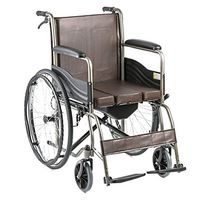 Hong Tai Yang XF Rugged Wheelchair, Comfortable Driving, Medical Luxury Folding, Adjustable Pedals, Large Storage Bag, Detachable Dining Table, Potty, 24 inch Rear Wheel Armchairs (Color : Brown)