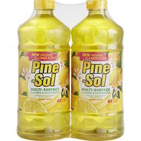 Pine-Sol Multi-Surface Cleaner, Lemon Fresh Scent, Two Count Bottle, 120 fl oz Total, (2x60), Basic Pack
