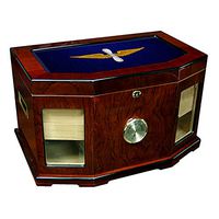 Large Premium Desktop Humidor - Glass Top -US Army Aviation, Branch Insignia