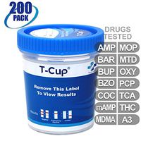 MiCare [200pk] - 13-Panel Multi Drug Test Cup (AMP/BAR/BUP/BZO/COC/mAMP/MDMA/MOP/MTD/OXY/PCP/TCA/THC with A3) #MI-TDOA-2135A3