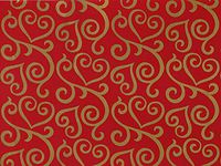 Valentine Wrap - Scrolled Hearts Gift Wrap 24"x100' Gift Wrap Cutter Box (1 Box) - Wraps -E4074CB