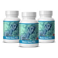 Natural Kidney Supplements - Water Away Pills (Diuretic Formula) - Cranberry Extract Pills - 3 Bottles 180 Capsules