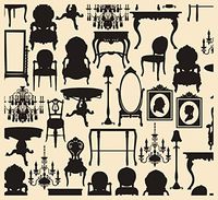 7gypsies Tissue Paper 20"X30" 4/Pkg-Creme Silhouettes